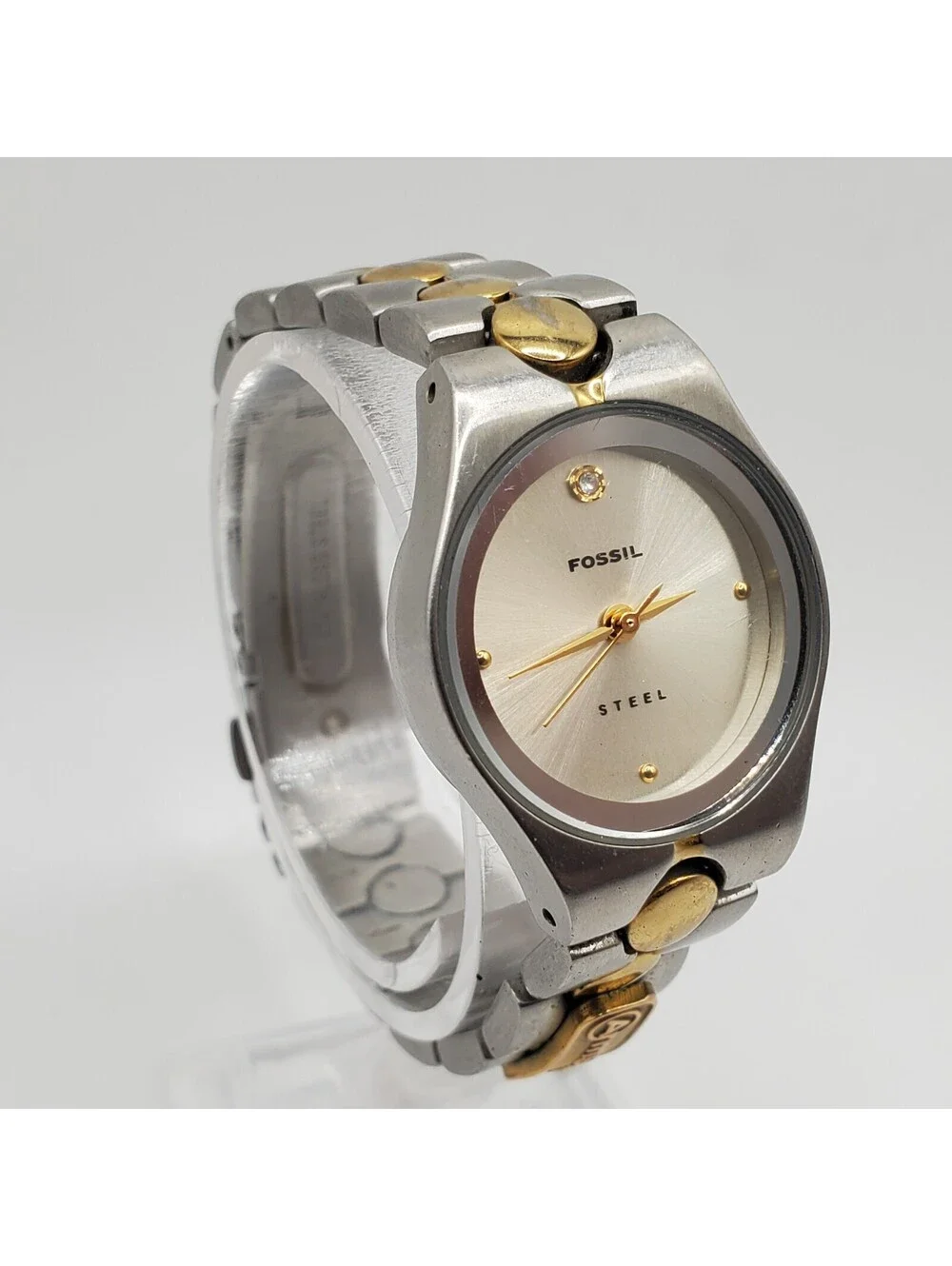 Fossil Steel Watch Women 25mm New Battery Two-Tone Armstrong PR5153